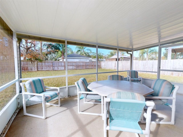 view of sunroom / solarium