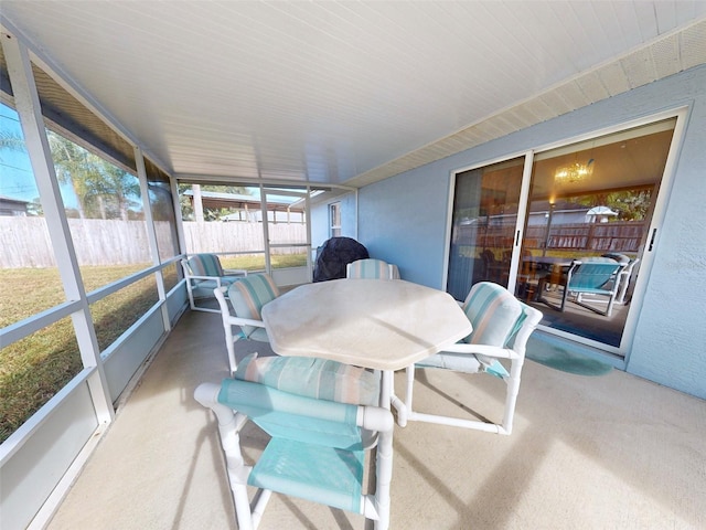 view of sunroom / solarium