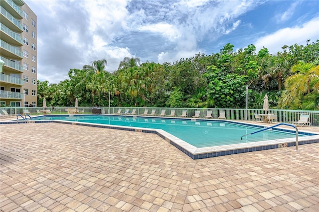 view of pool with a patio