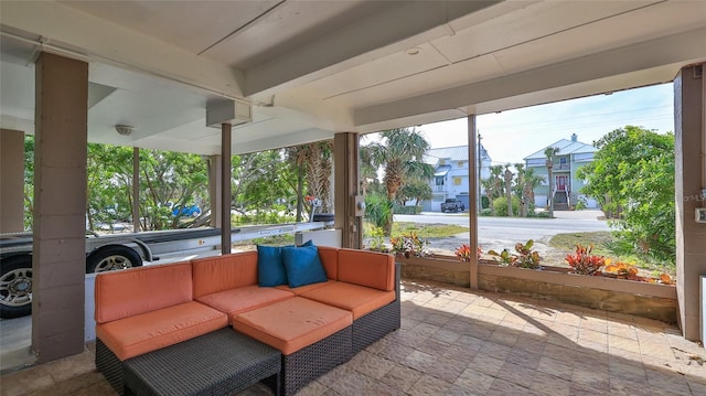 view of patio with an outdoor living space