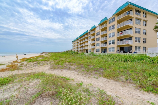 view of property with a water view