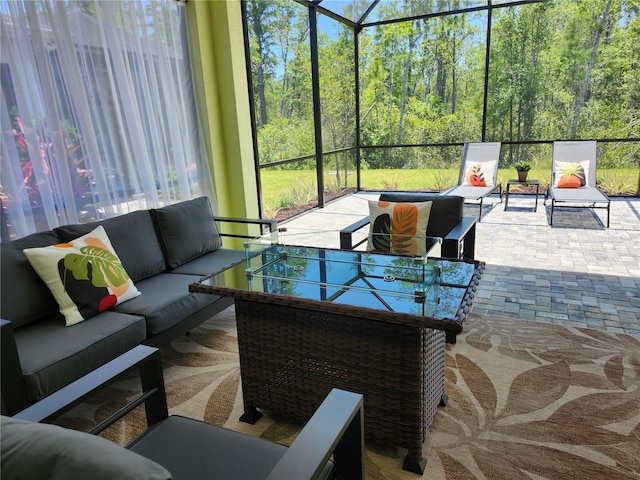 sunroom with a healthy amount of sunlight