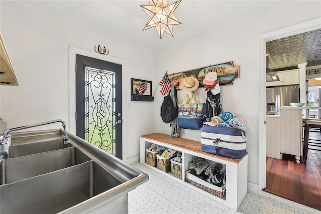 mudroom featuring sink