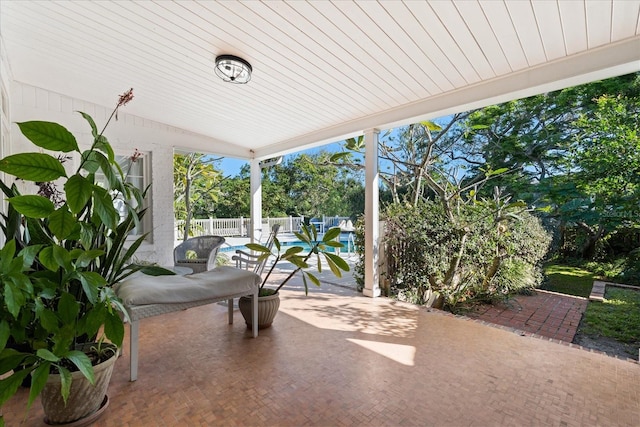 view of sunroom