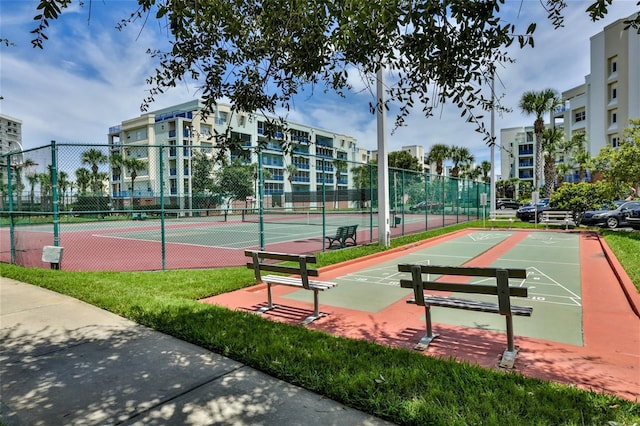 view of tennis court