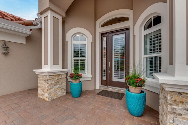 view of doorway to property