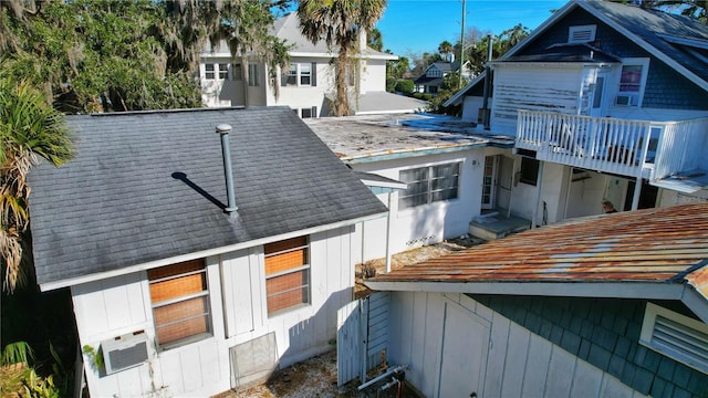 view of side of property featuring cooling unit