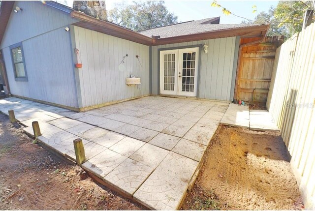 exterior space with french doors