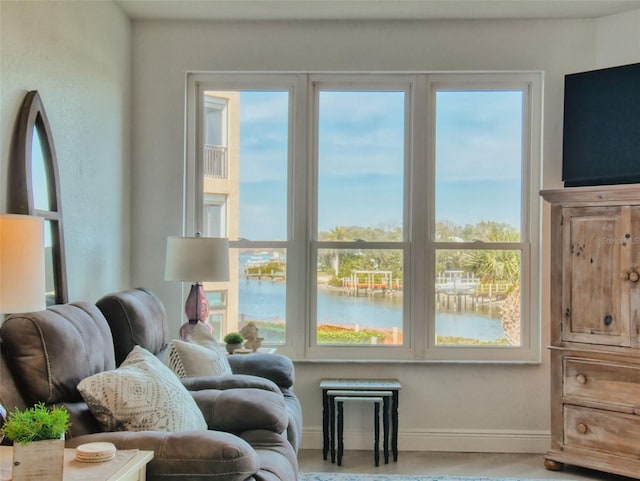 living area with plenty of natural light