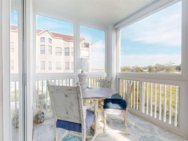 view of sunroom