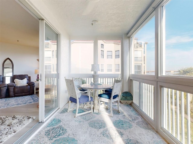 sunroom / solarium with a healthy amount of sunlight