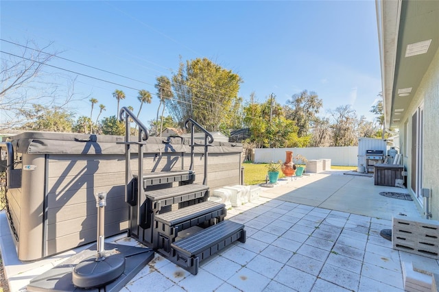 view of patio / terrace featuring a grill