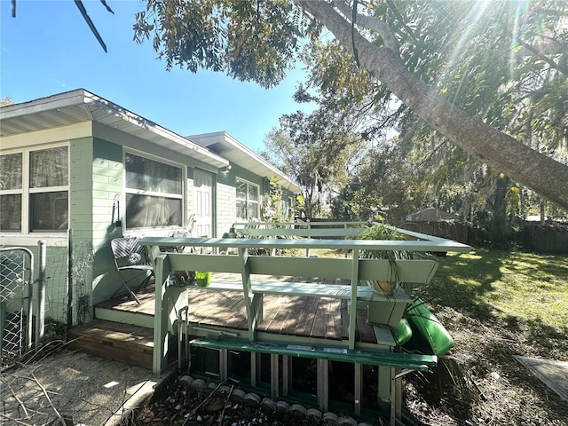 exterior space featuring a yard