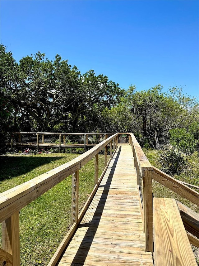 view of dock area