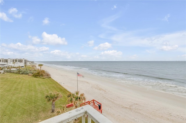 water view featuring a beach view