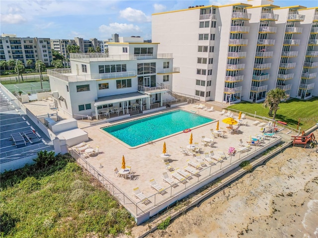 view of pool with a patio area