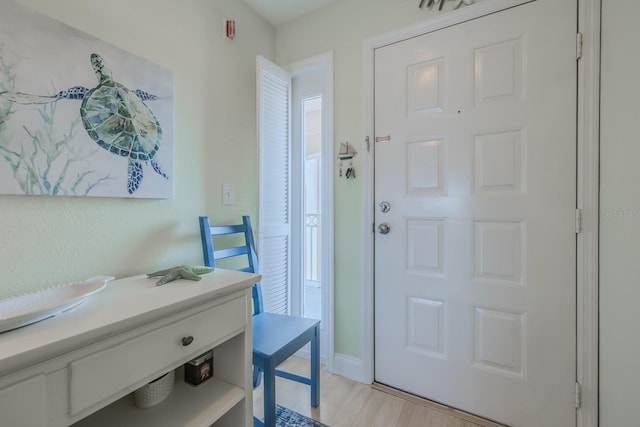 entryway featuring light wood-type flooring