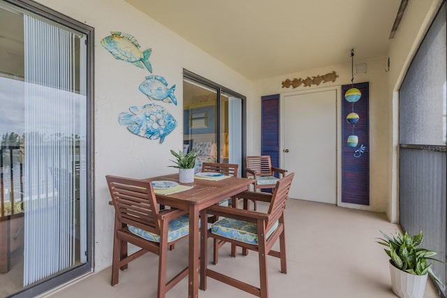 view of dining room