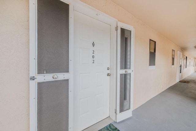 view of doorway to property