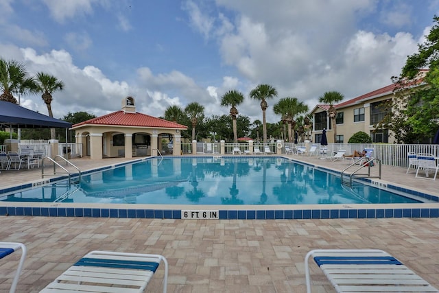 view of pool with a patio