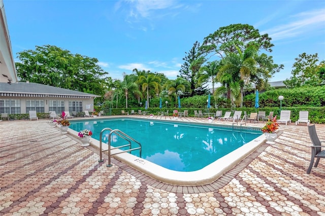 view of pool with a patio