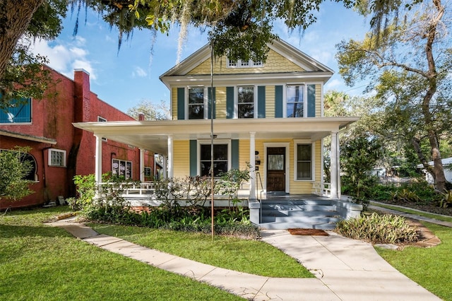 view of front of house with covered porch