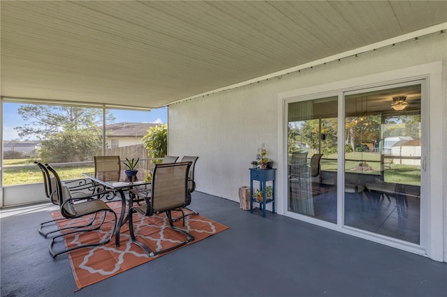 view of sunroom