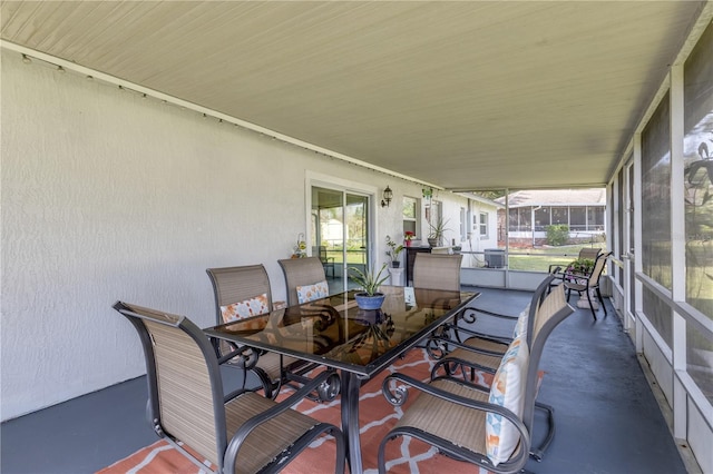 view of sunroom / solarium