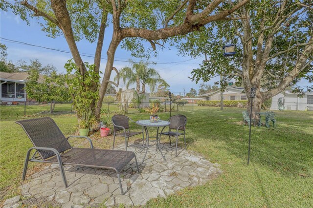 view of yard with a patio area