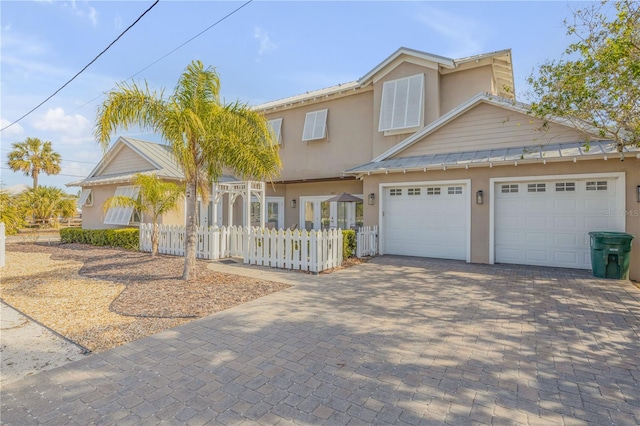 view of front of house featuring a garage