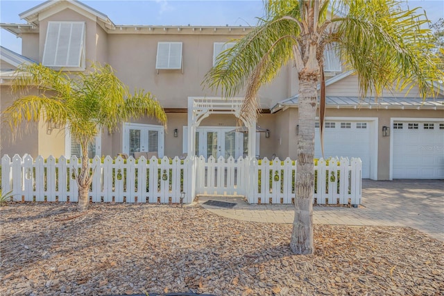 view of front of home featuring a garage