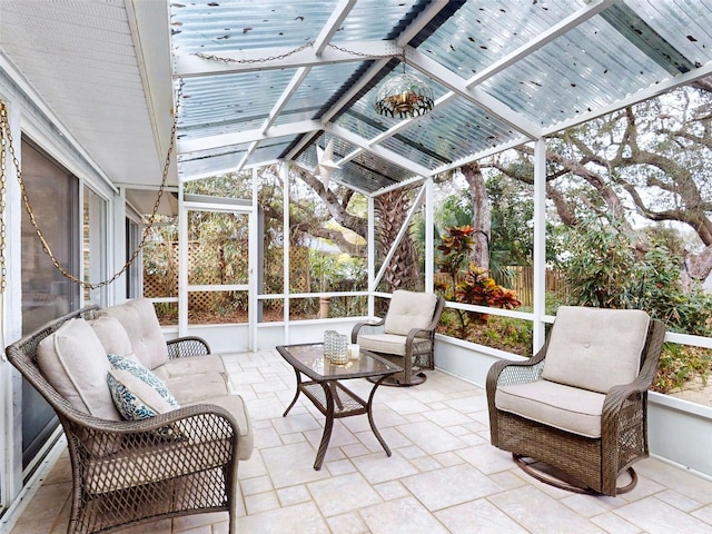 view of sunroom