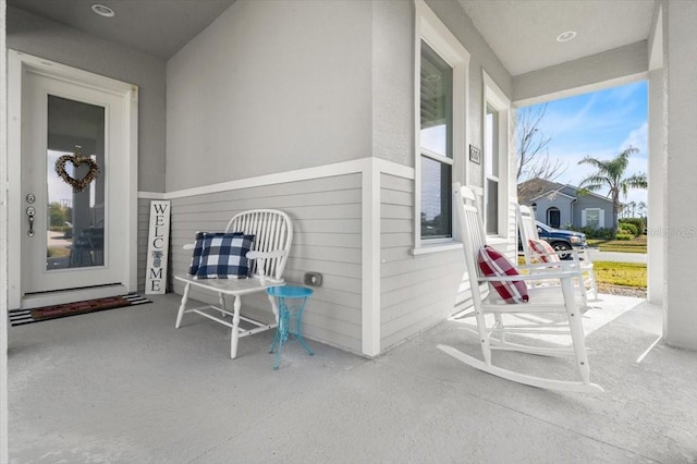 view of patio with covered porch