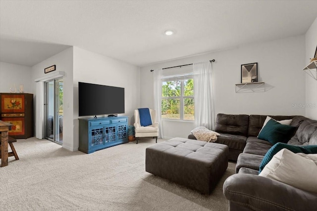 view of carpeted living room