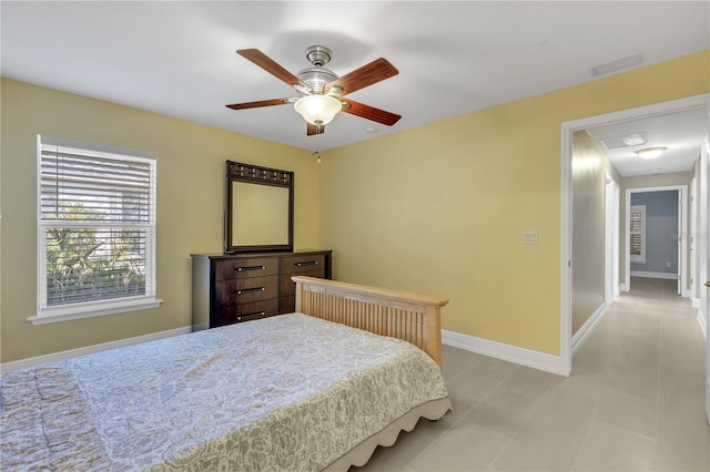 bedroom with ceiling fan