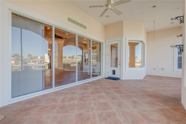 view of patio / terrace with ceiling fan