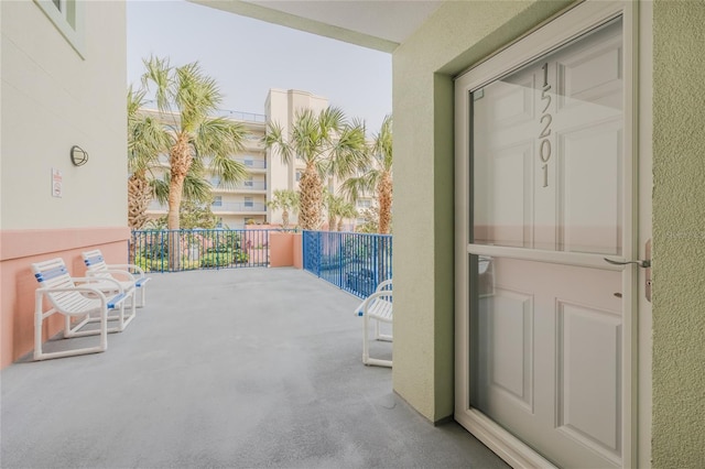 view of patio / terrace featuring a balcony