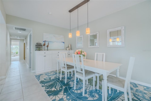 view of tiled dining space