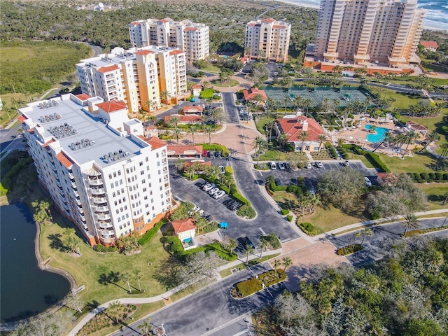 aerial view with a view of city