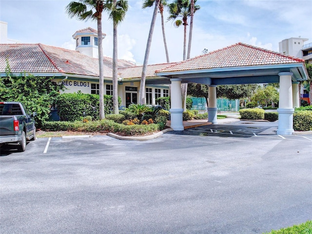 5300 S Atlantic Ave Unit 3-504, New Smyrna Beach, FL 32169 - uncovered parking lot with a gazebo