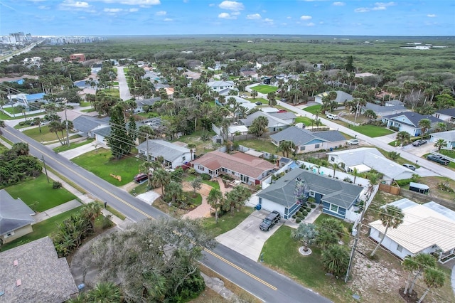 aerial view with a residential view