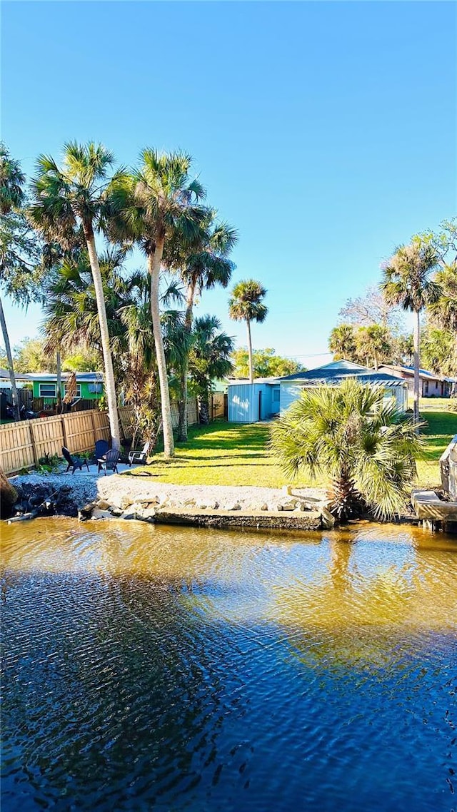 view of water feature