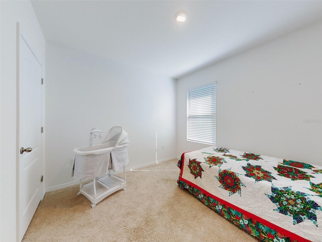 view of carpeted bedroom