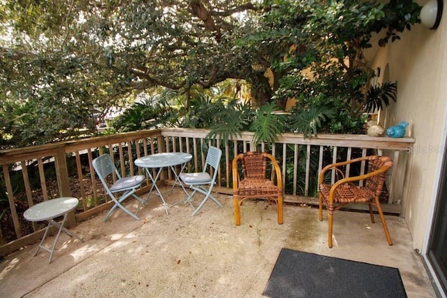 view of patio with a balcony