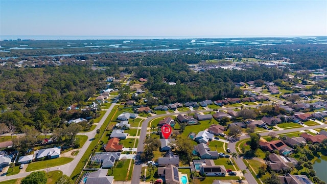 bird's eye view with a residential view