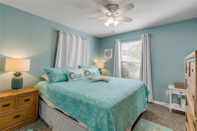 bedroom with ceiling fan