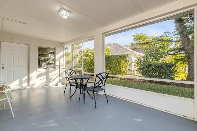 view of sunroom