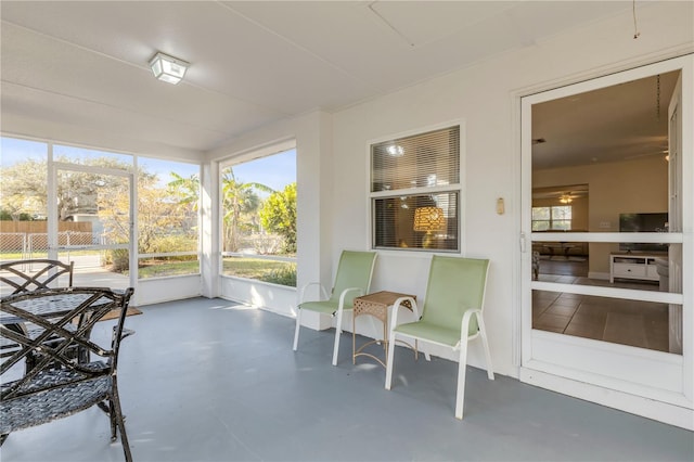 view of sunroom / solarium