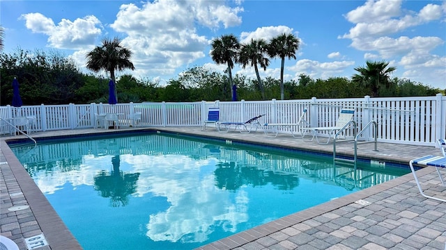 view of pool featuring a patio area