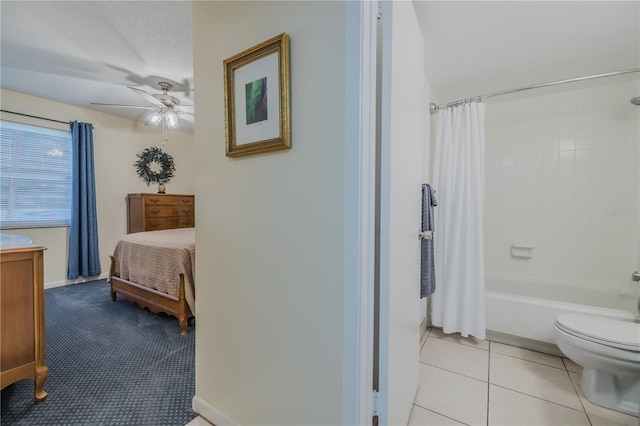 bedroom with light tile patterned floors